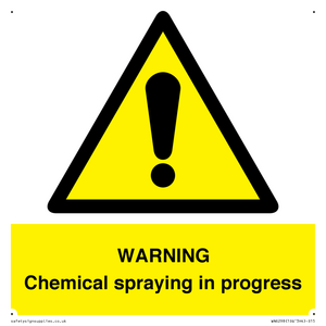 WARNING Chemical spraying in progress